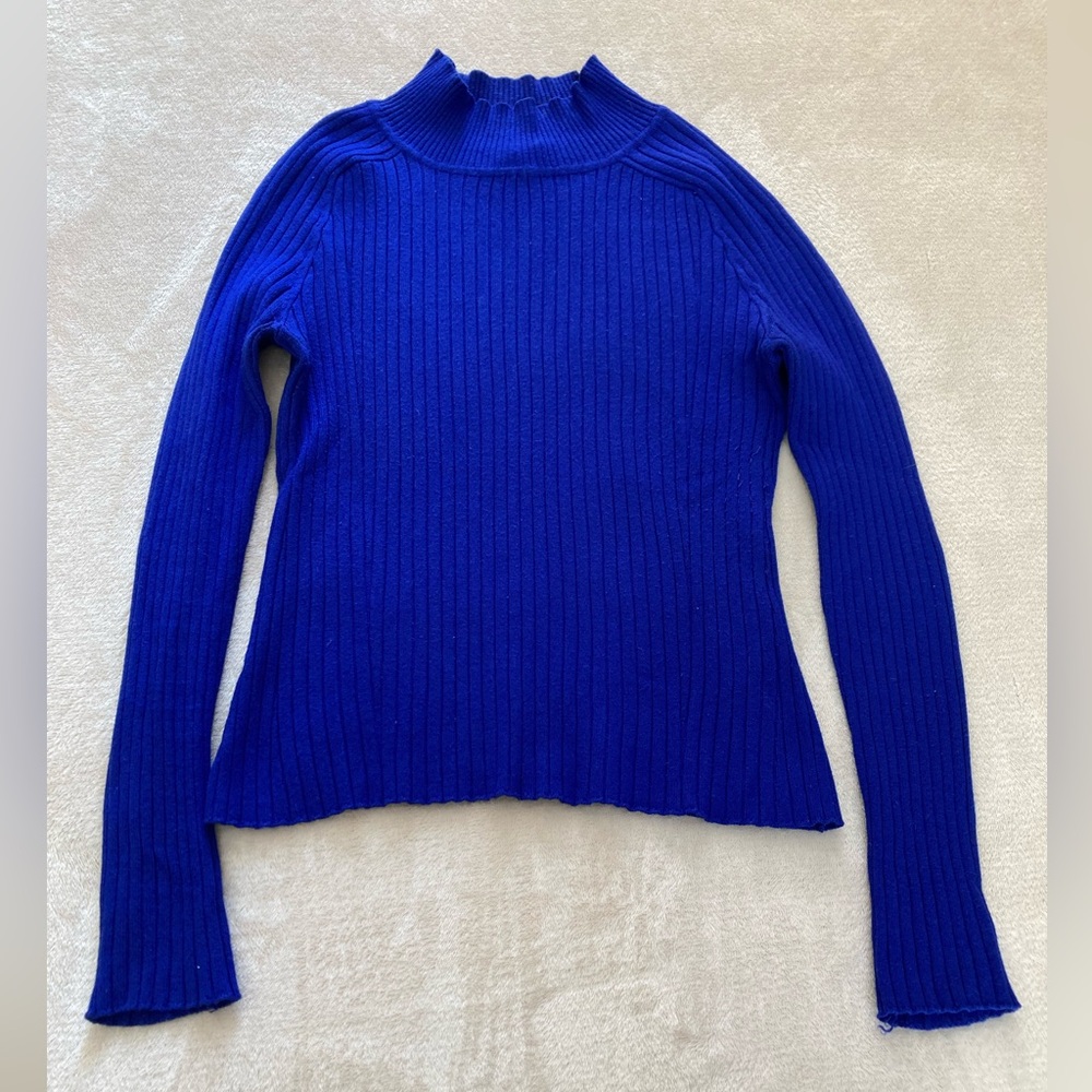 💙 blue mock neck sweater top ! ! 💙